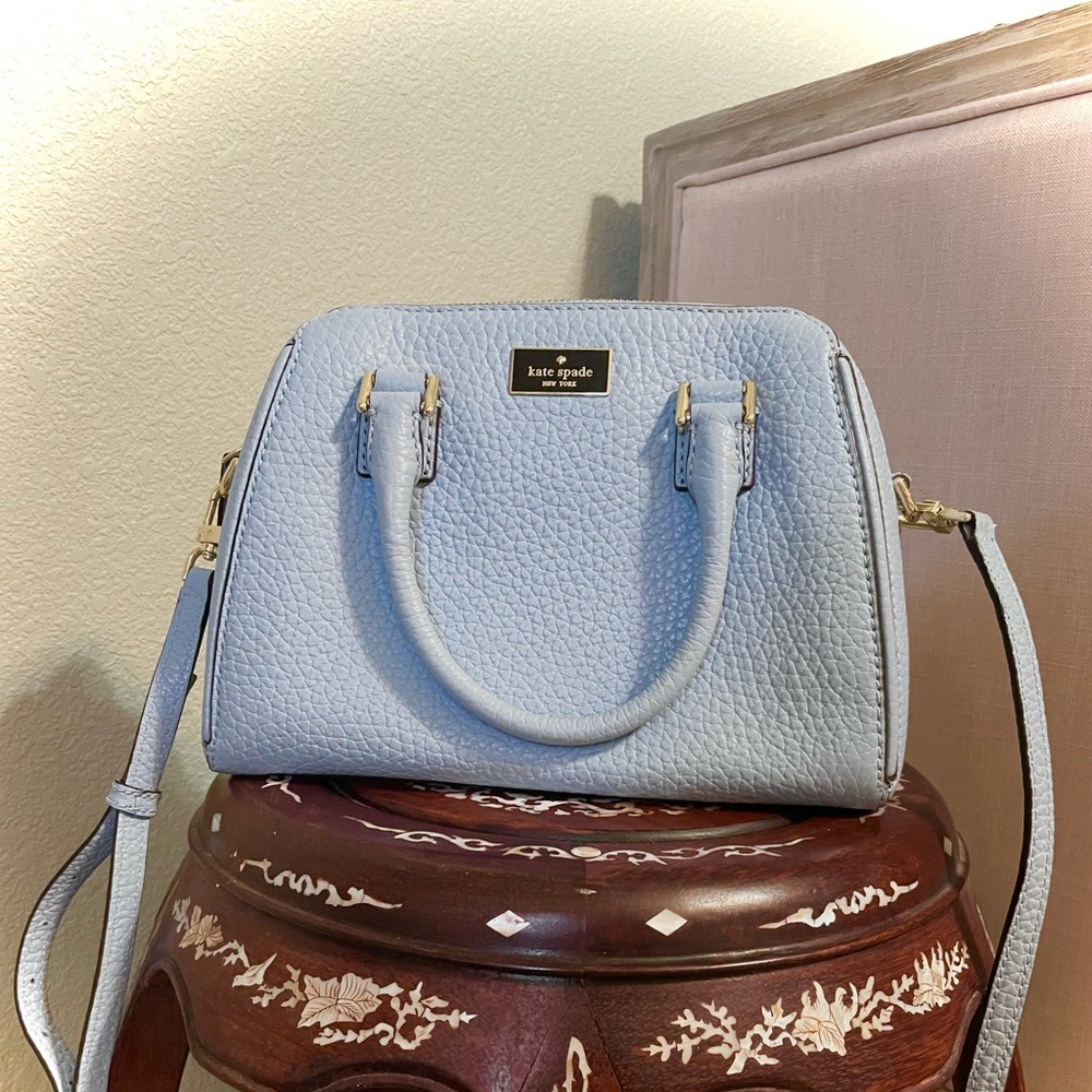 kate spade Baby Blue Pebbled Leather Satchel